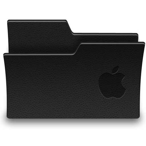 Folder Mac Os X Icon Black Folder Leather Icons